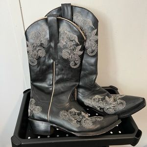 Republic of Texas Boot co. Black cowboy boots